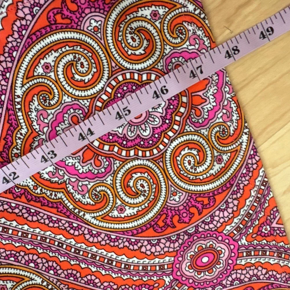 JUDE CONNALLY Sleeveless Shift Midi Dress In Paisley‎ Medallion Hot Pink Size M